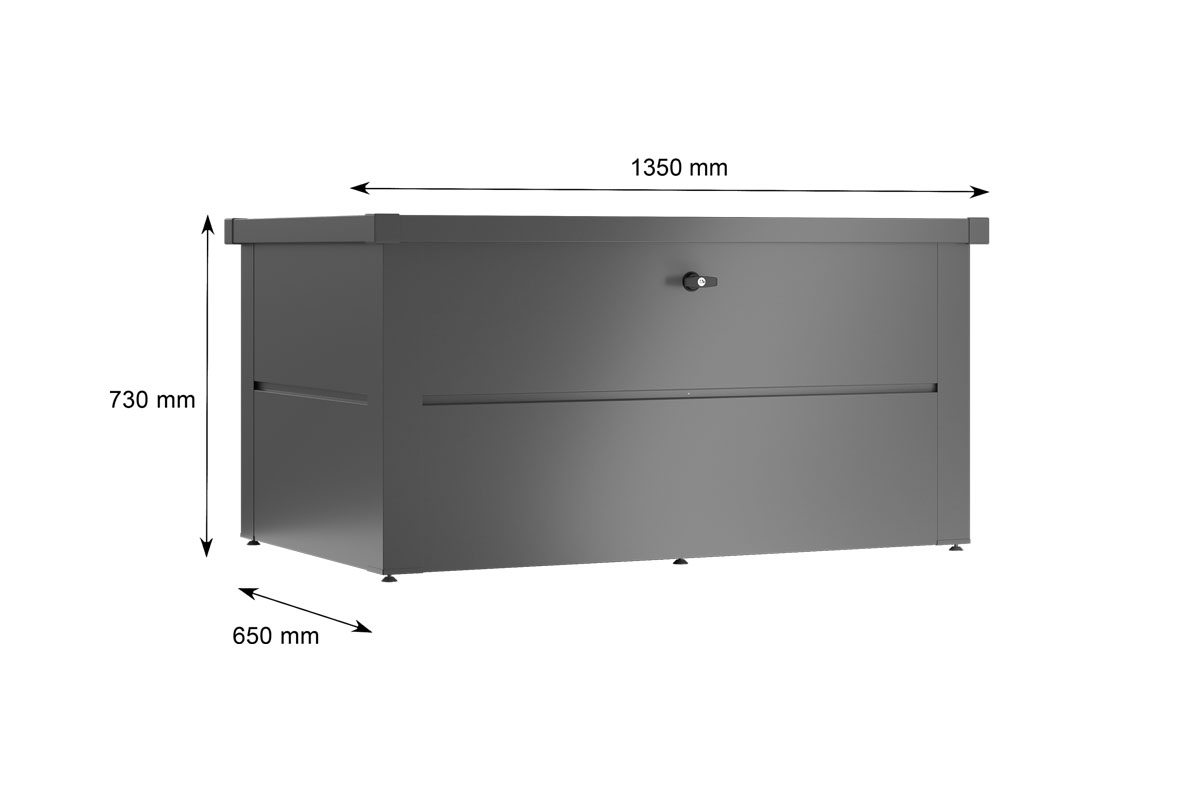 stabile Gartenbox in Anthrazit in Small mit Deckel von guardi fuer mehr stauraum