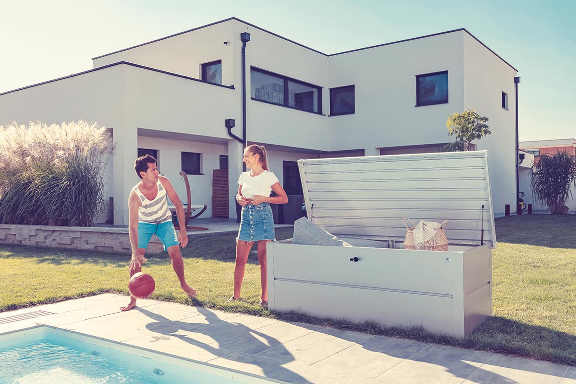 stabile aufbewahrungsbox fuer den garten und mehr ordnung passend zum modernen haus